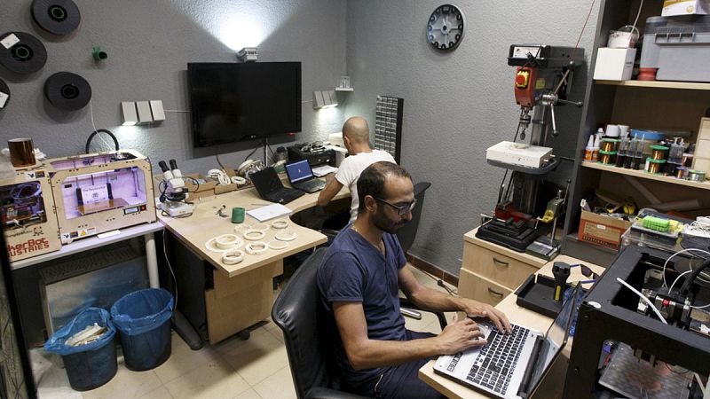 Trabajadores en una oficina