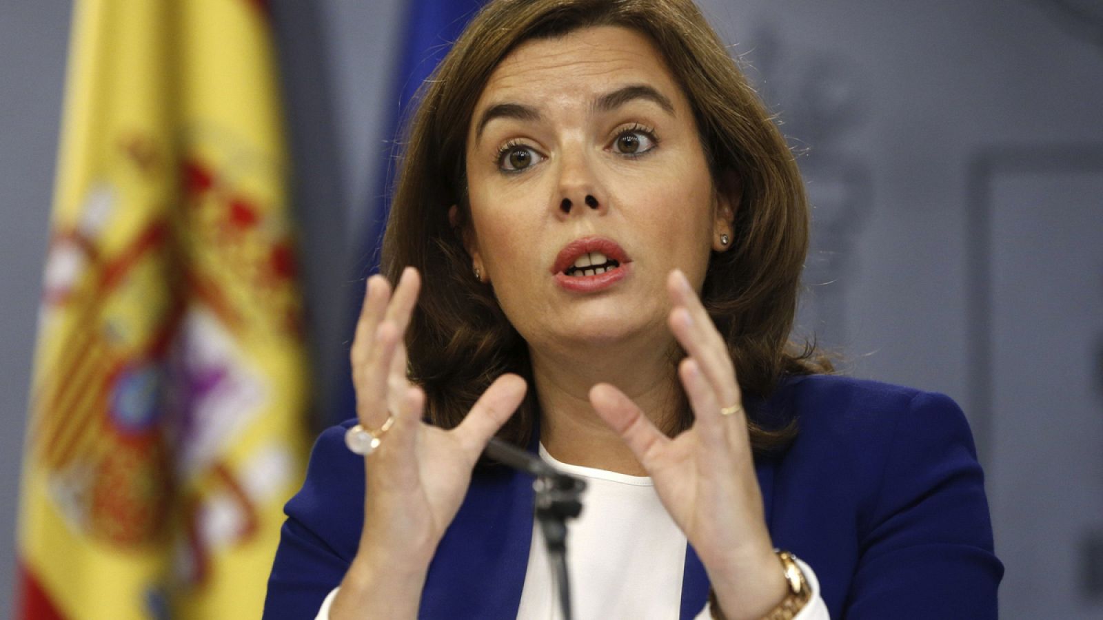 La vicepresidenta del Gobierno, Soraya Sáenz de Santamaría