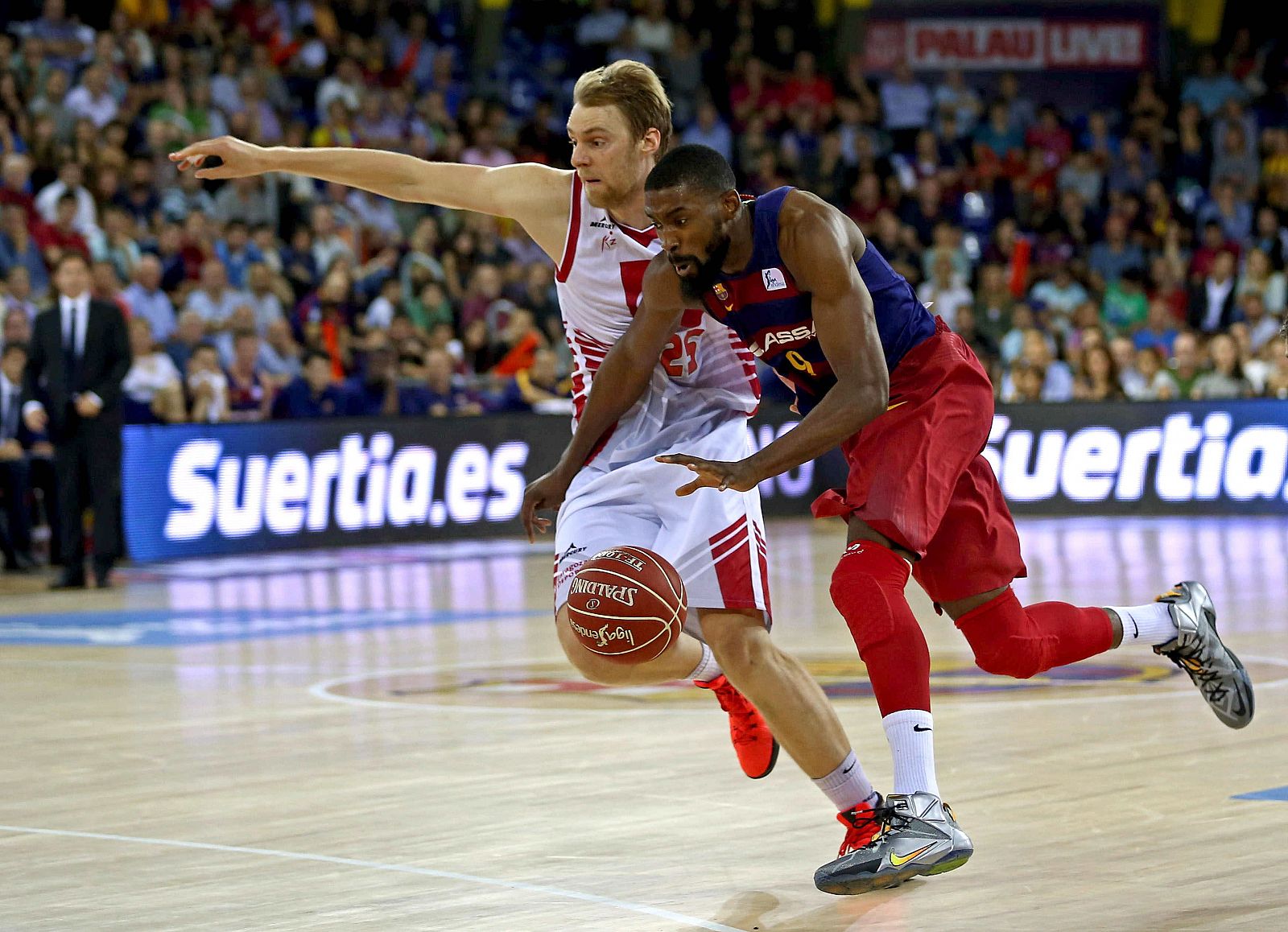 Imagen de Lawal durante el primer partido de la Liga Endesa contra el CAI.