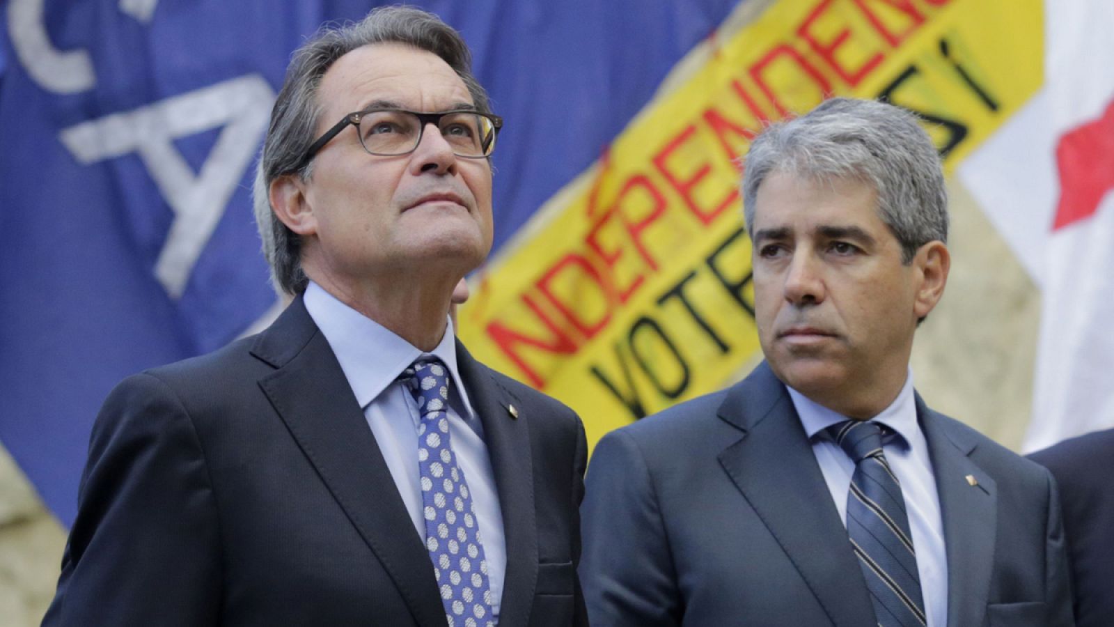 El consejero de Presidencia de la Generalitat, Francesc Homs, junto al presidente, Artur Mas.