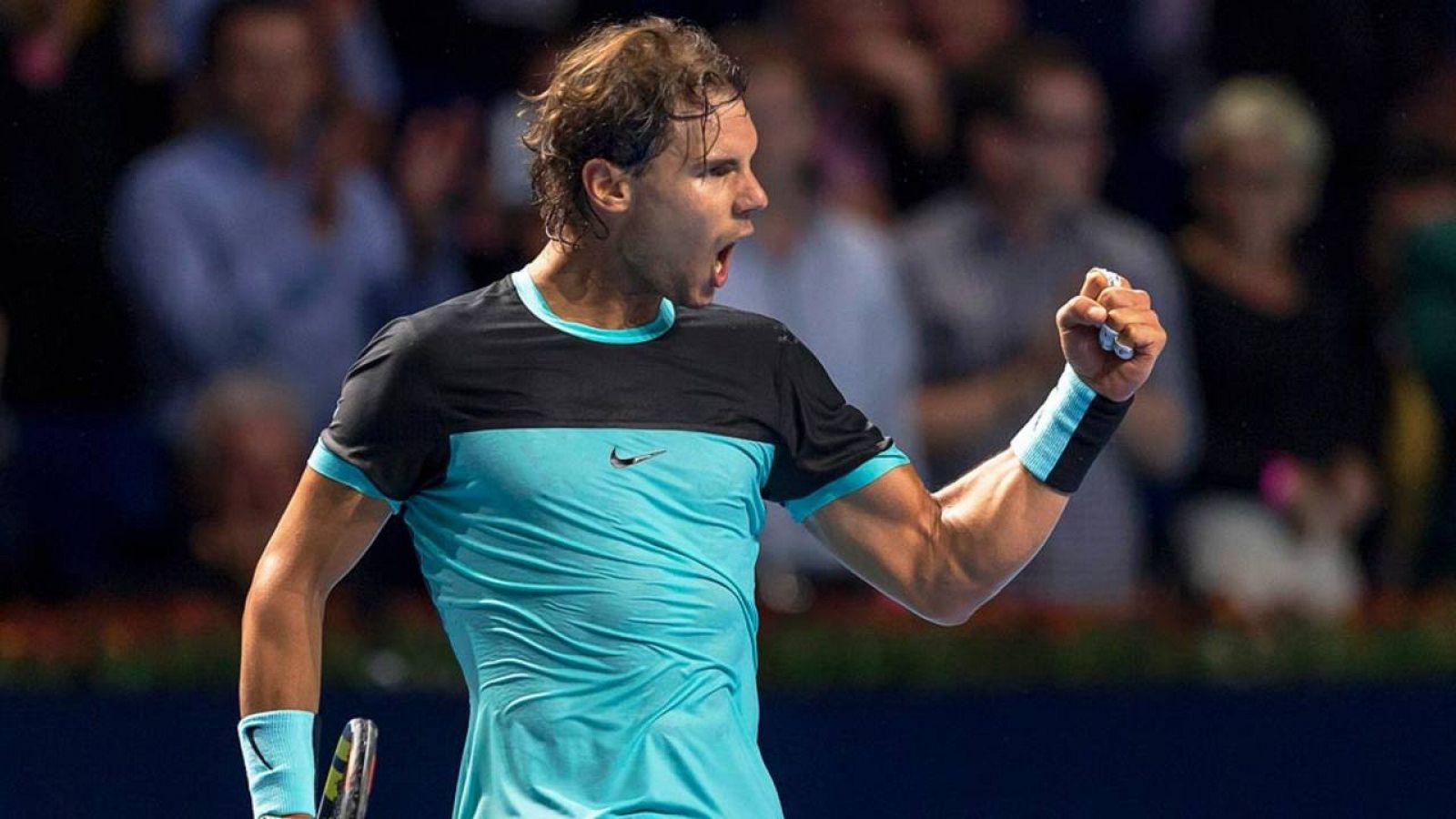 Rafa Nadal celebra su victoria ante Rosol