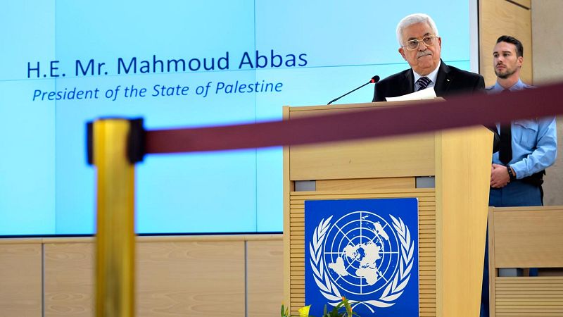 El presidente de Palestina, Mahmud Abás