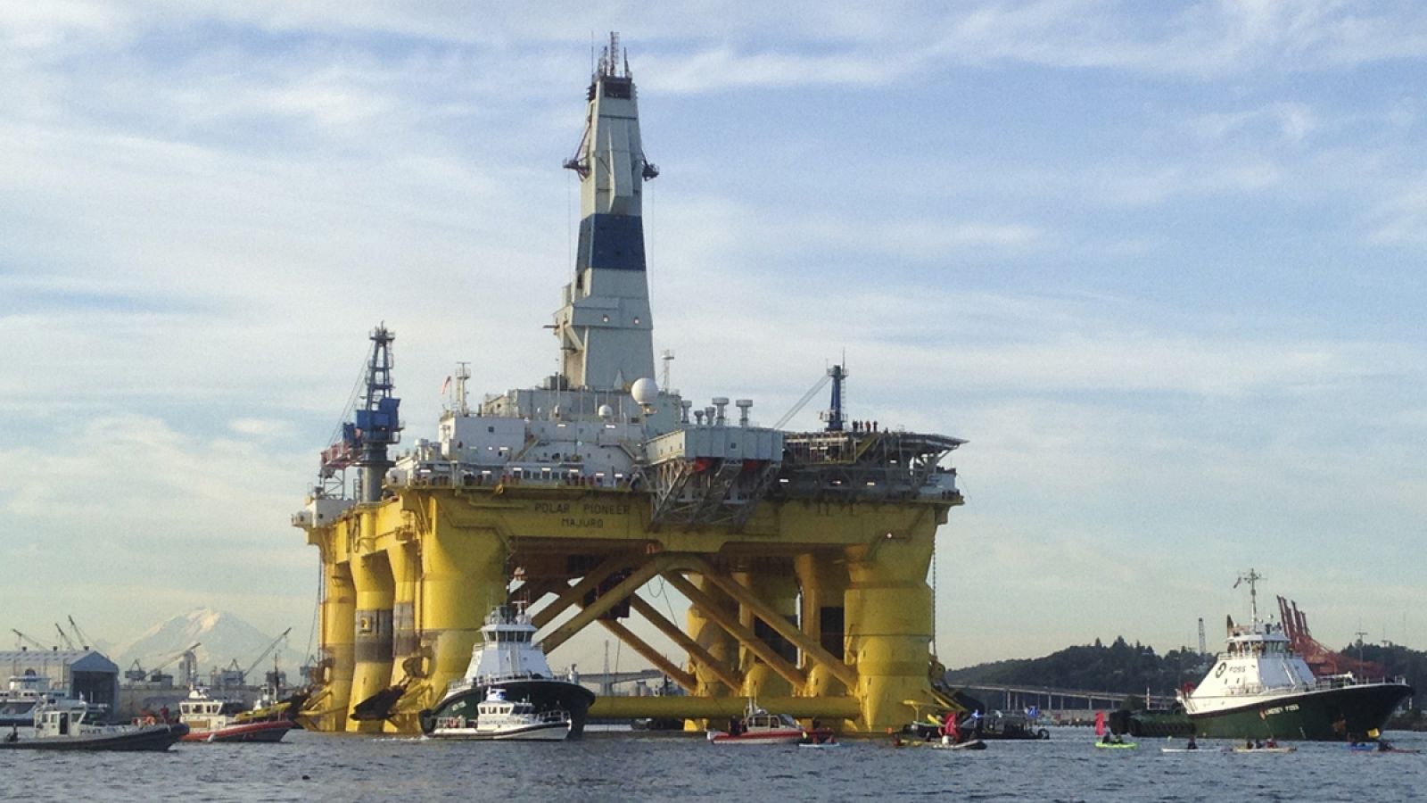 Plataforma de Shell ante las costas de Seattle