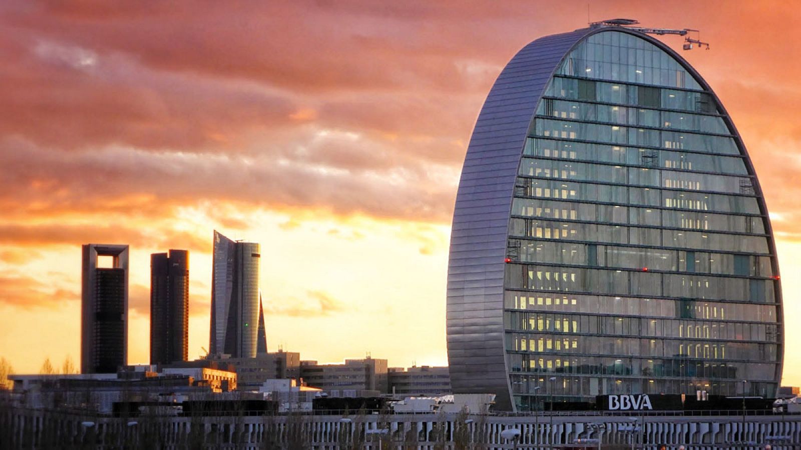 Panorámica del norte de Madrid, donde se localiza la nueva Ciudad BBVA en Madrid, bautizada como 'La Vela'