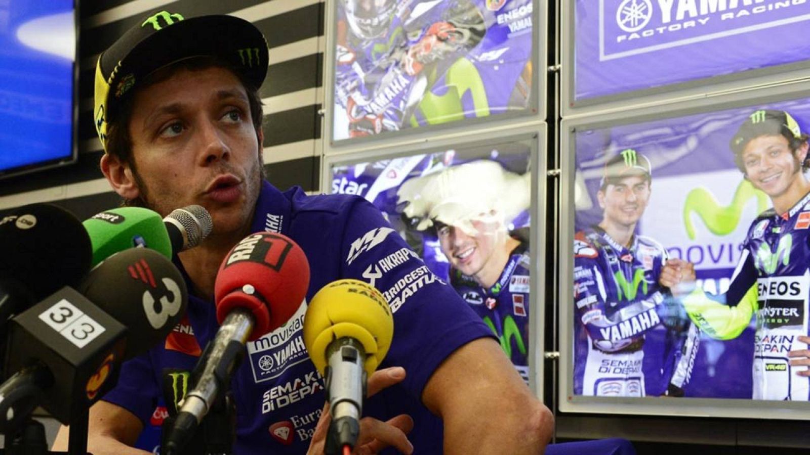 Valentino Rossi, durante la rueda de prensa