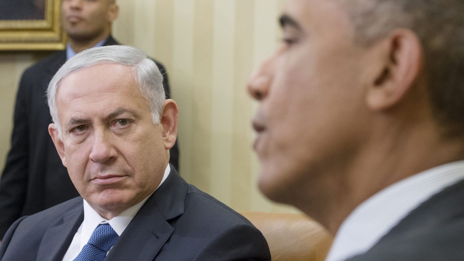 Visita hace un año del primer ministro israelí, Benjamin Netanyahu, a la Casa Blanca, donde mantuvo un encuentro con el presidente estadounidense Barack Obama
