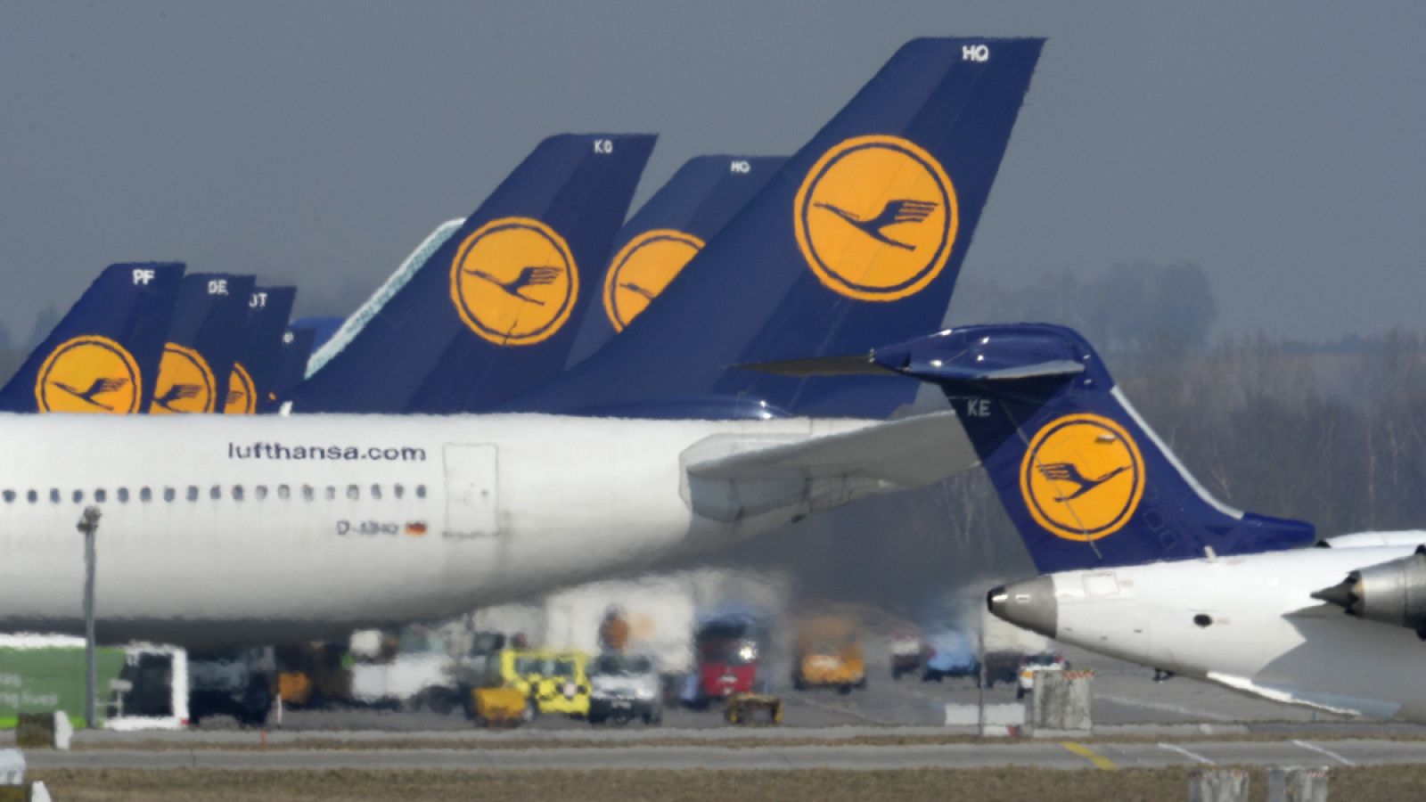 Aviones de la compañía alemana Lufthansa en el aeropuerto Franz Josef Strauss de Múnich el pasado 19 de marzo