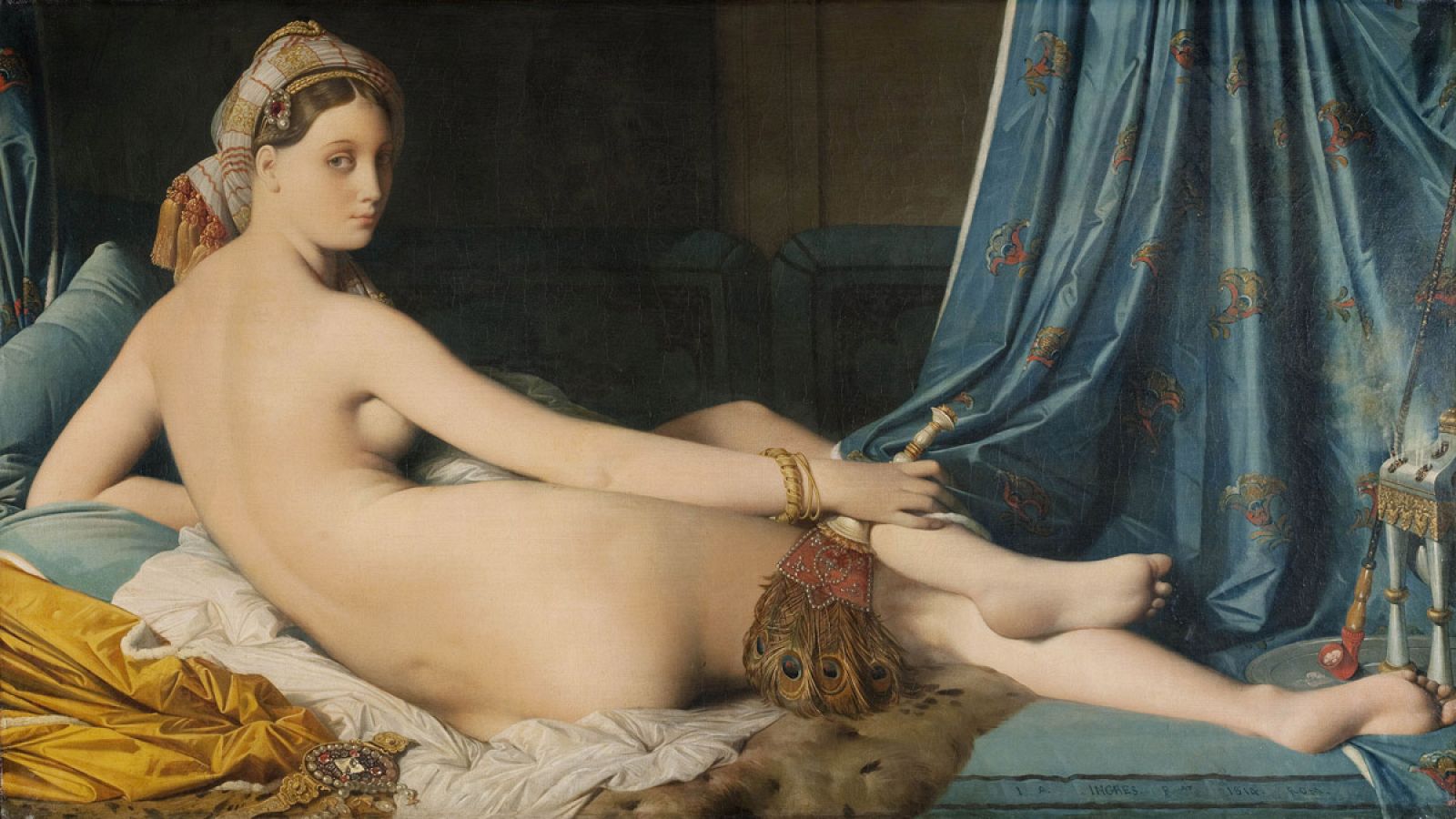 La gran Odalisca. Jean-Auguste-Dominique Ingres (1814). París, Museo del Louvre, département des Peintures-