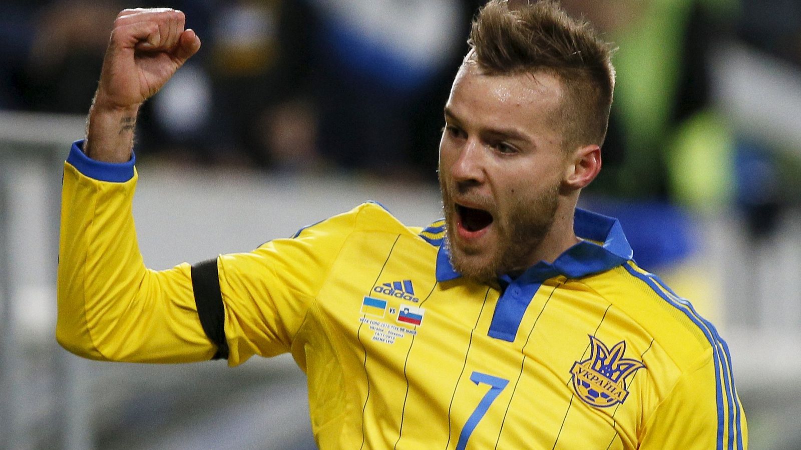 Yarmolenko celebra su gol ante Eslovenia.