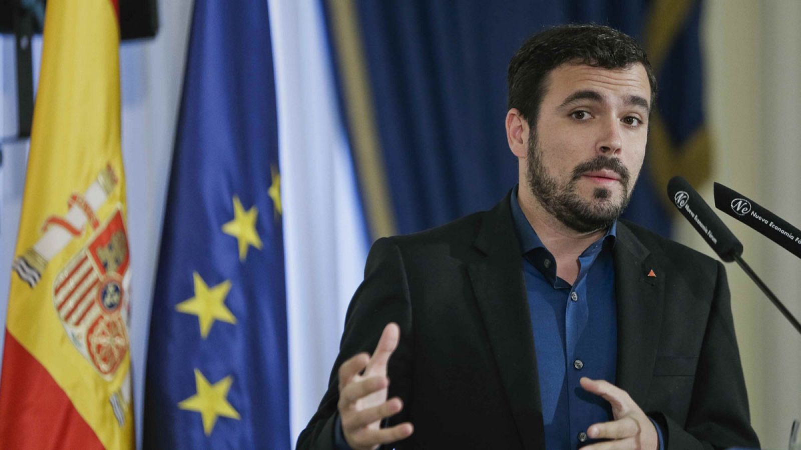 El candidato de IU a la Presidencia del Gobierno, Alberto Garzón