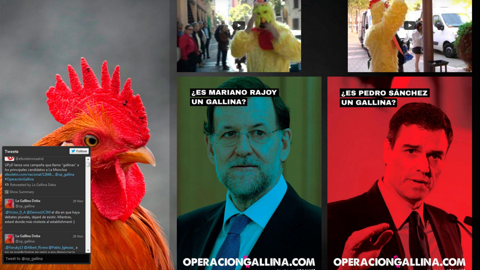 Imagen de la web Operación Gallina, impulsada por UPyD