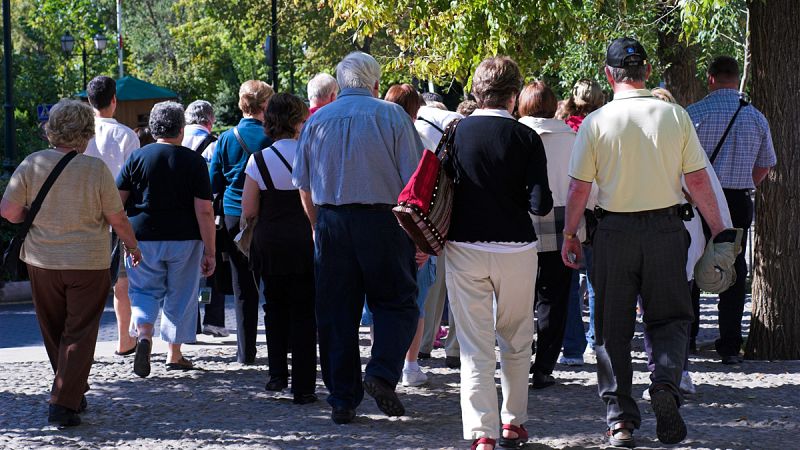 Un grupo de jubilados de vacaciones
