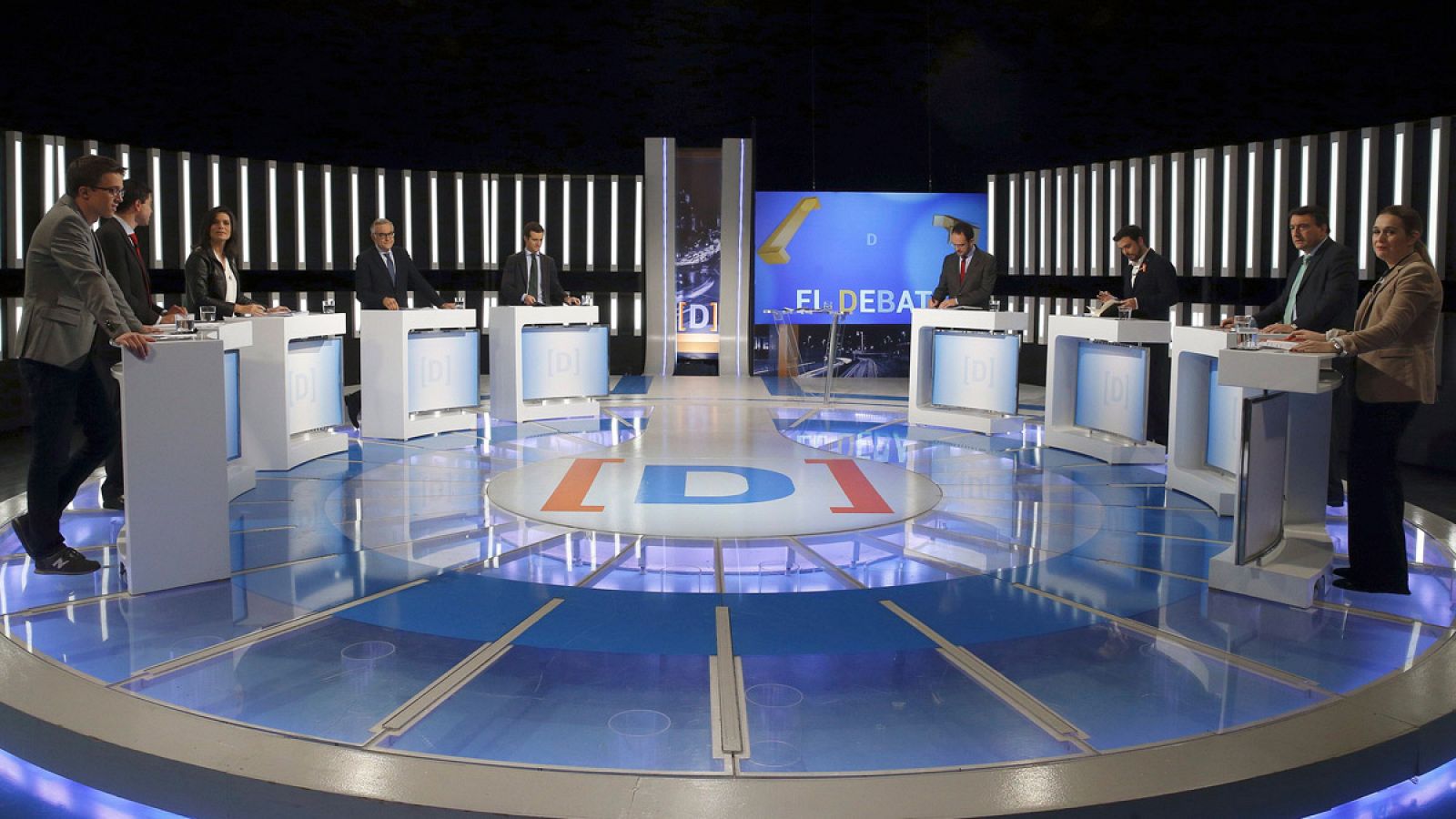 Imagen de los participantes en el debate electoral a nueve celebrado en RTVE.