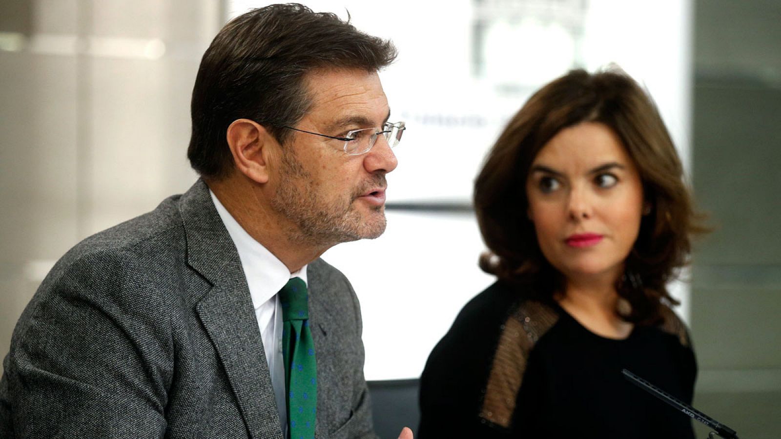 El ministro de Justicia Rafael Catalá en la rueda de prensa después de Consejo de Ministros