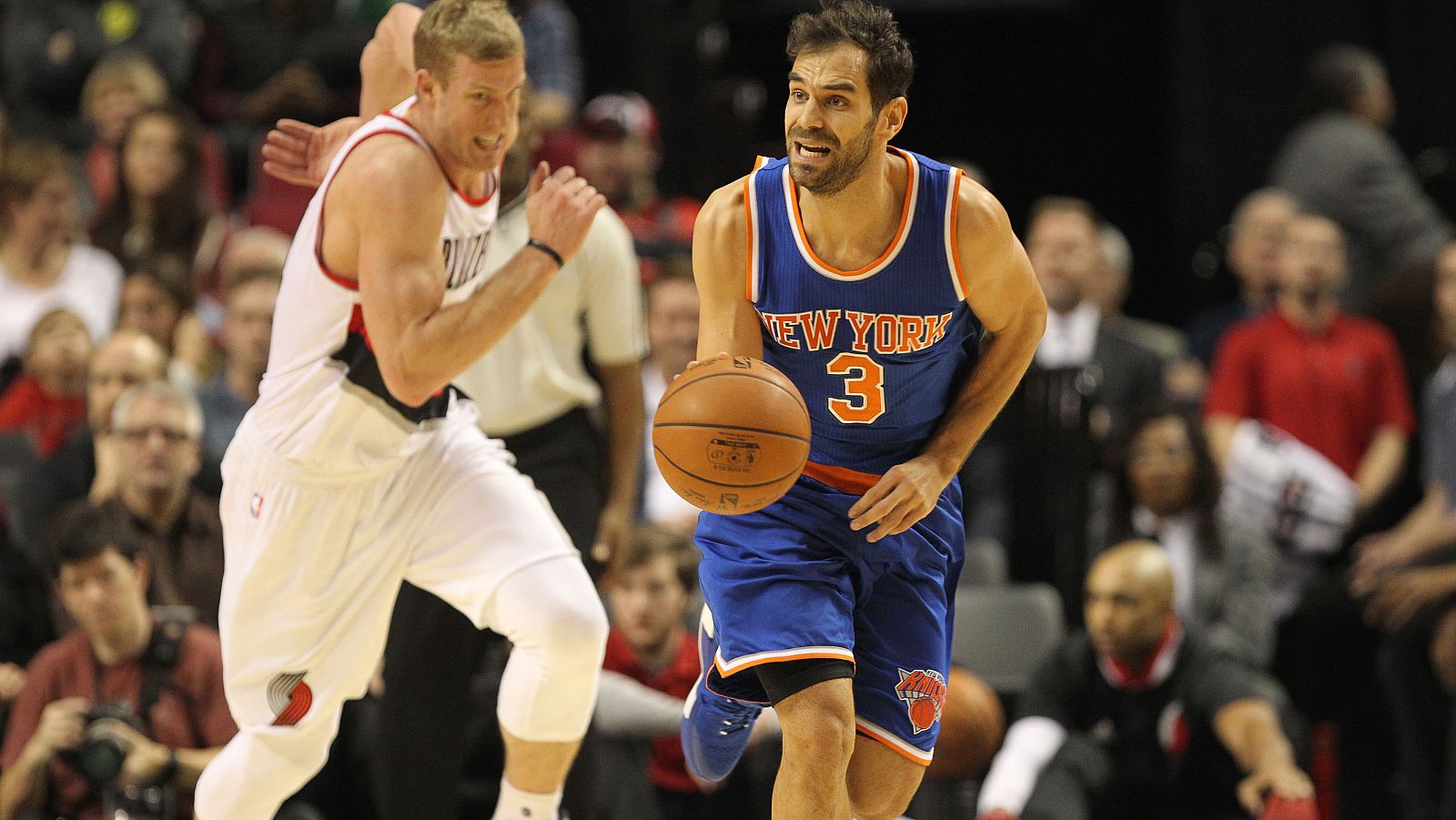 Calderón, en el partid contra los Blazers.