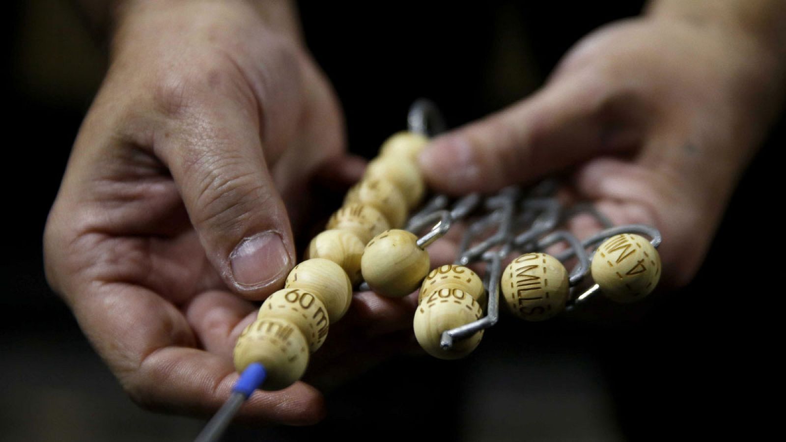 En la imagen, bolas de los premios del sorteo de la Lotería de Navidad