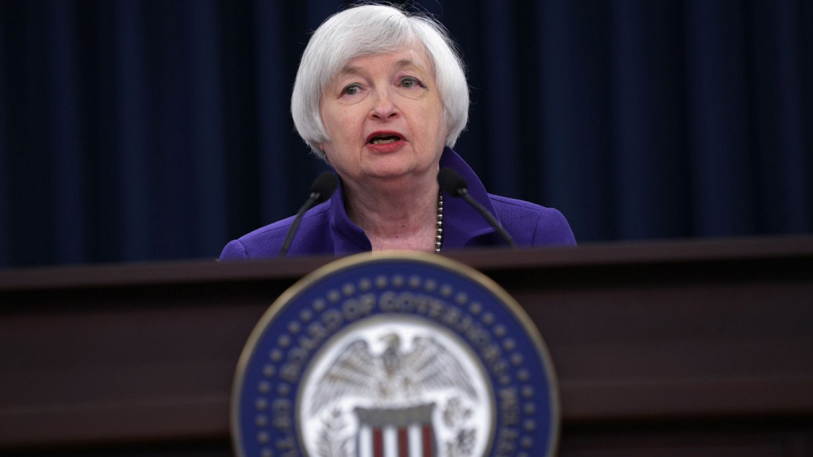 La presidenta de la Reserva Federal, Janet Yellen