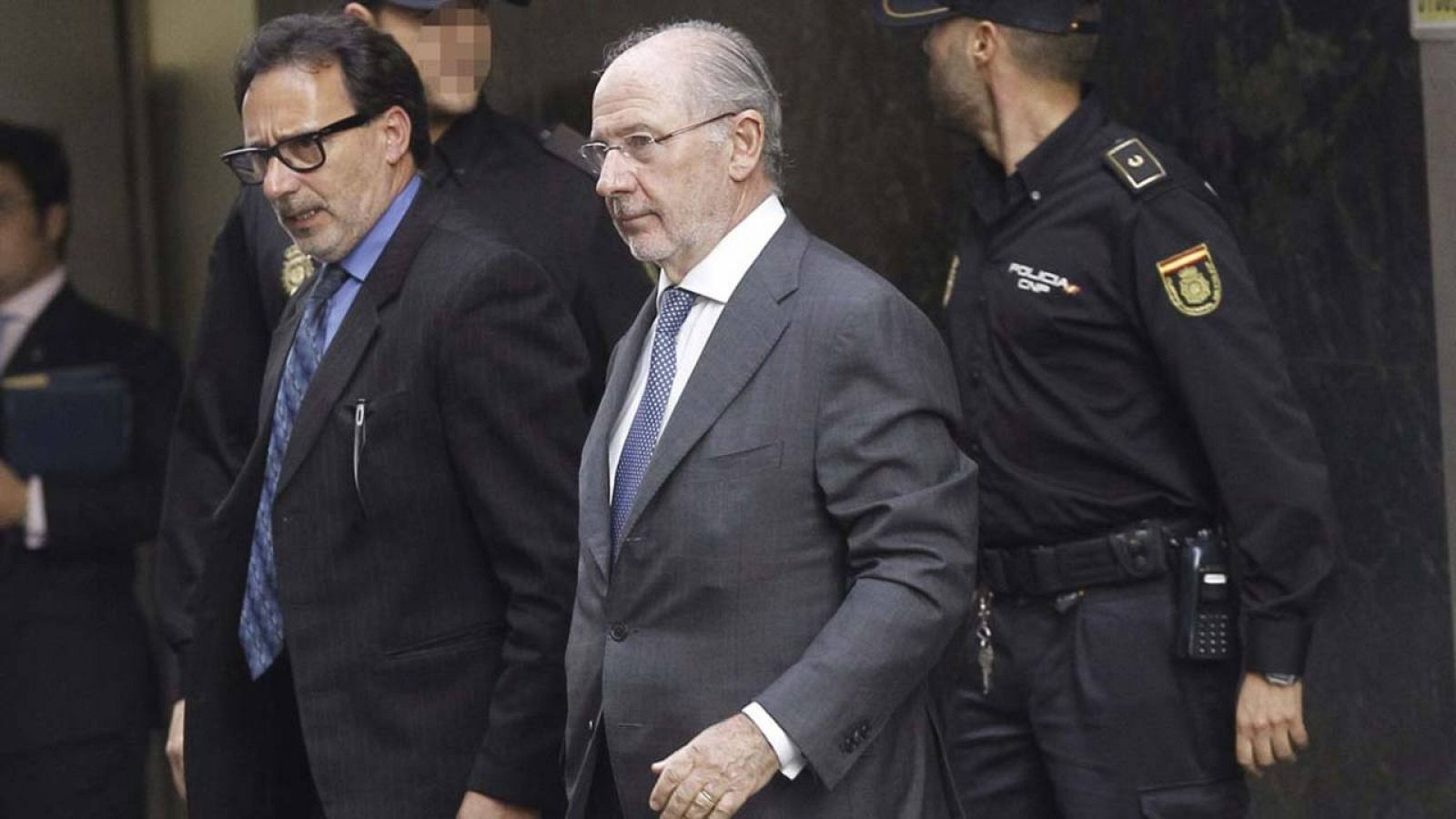 El expresidente de Bankia Rodrigo Rato sale de la Audiencia Nacional