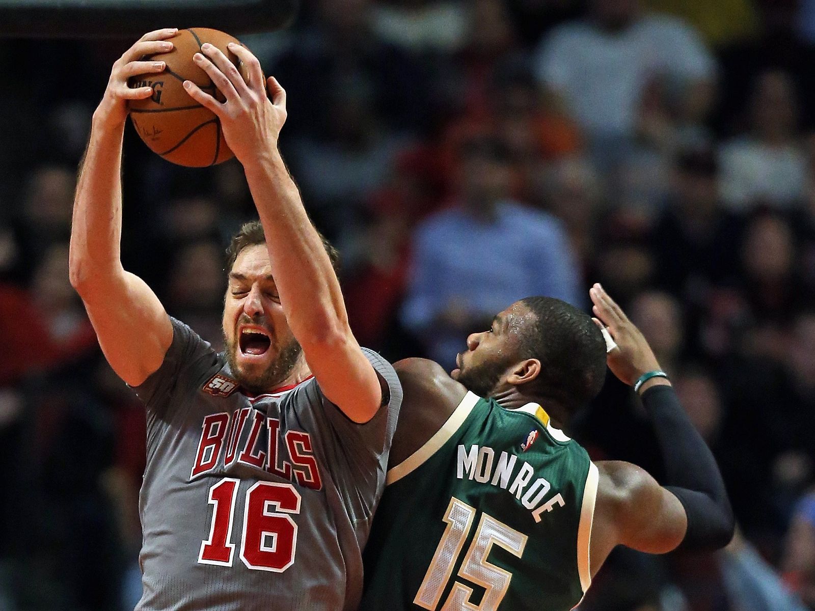 Pau Gasol durante el partido que enfrentó a los Chicago Bulls frente a los Milwaukee Bucks.