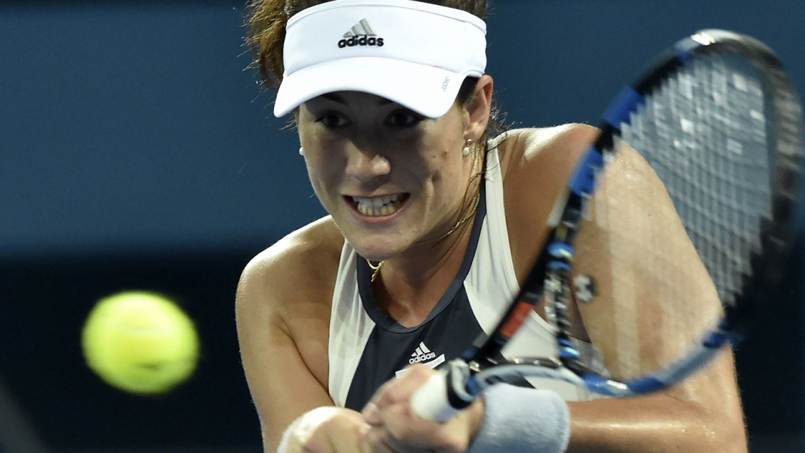 Muguruza antes de su retirada en Brisbane