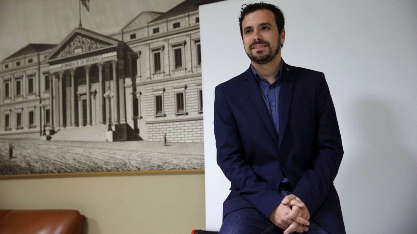 Alberto Garzón, en el momento en el que formalizó su acta como diputado. 