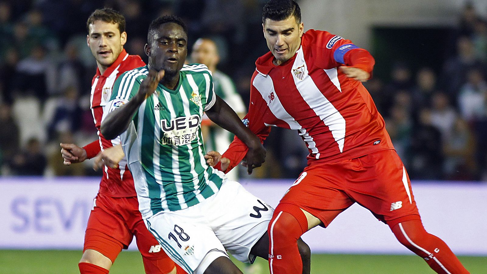 N'Diaye y Reyes, en el partido de ida.