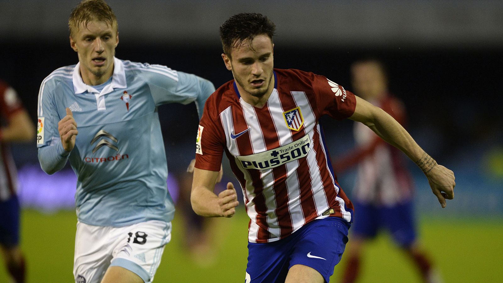 Saúl Ñiguez durante el partido ante el Celta de Vigo