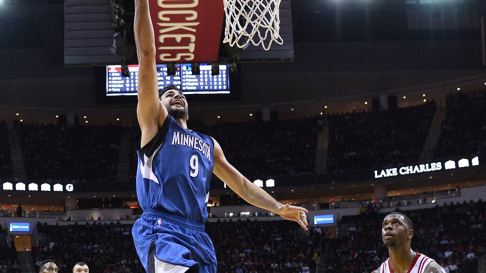 Ricky Rubio, en el partido contra los Rockets.