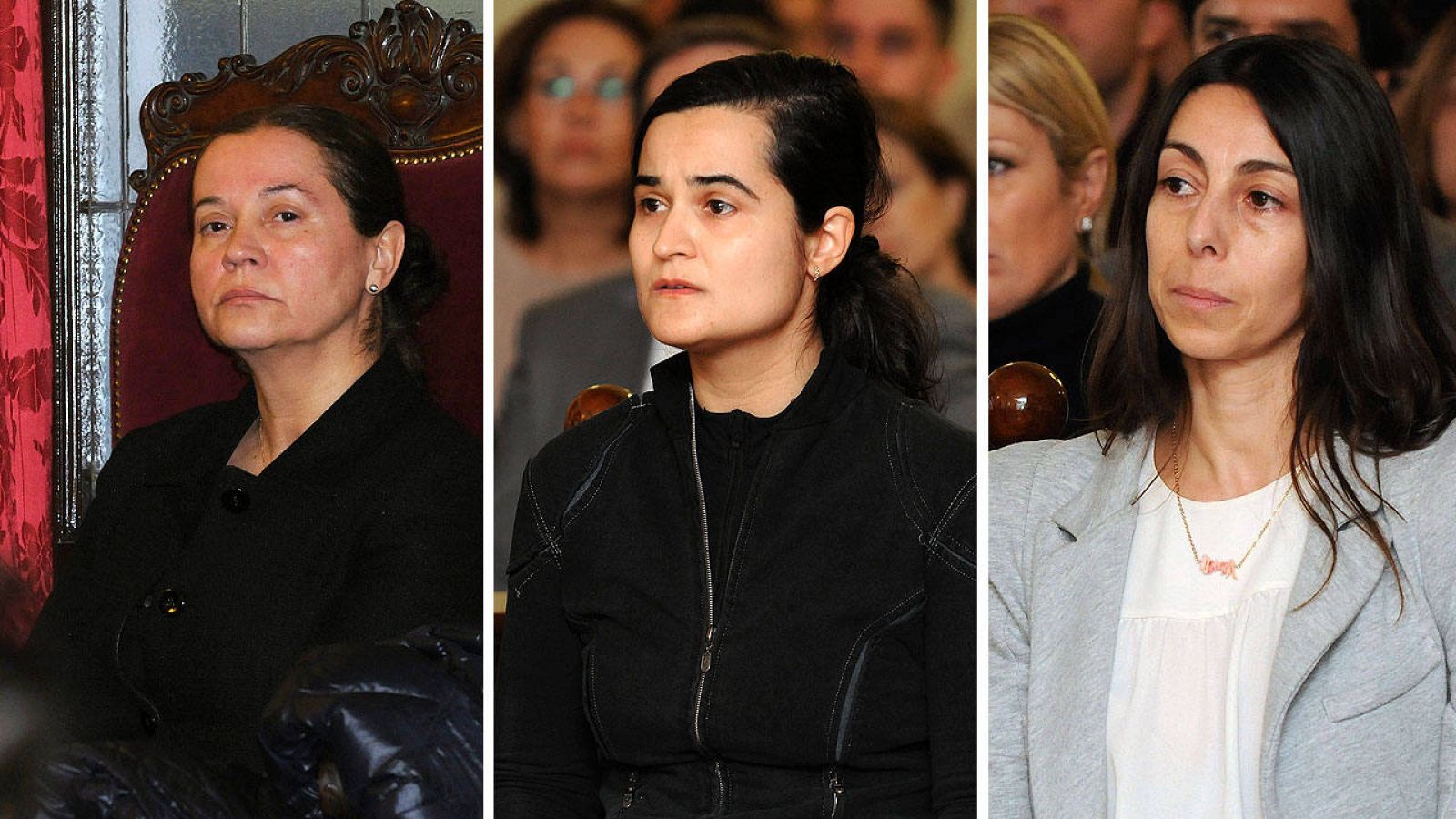 Las tres acusadas del asesinato de Isabel Carrasco: Montserrat González, Triana Martínez y Raquel Gago