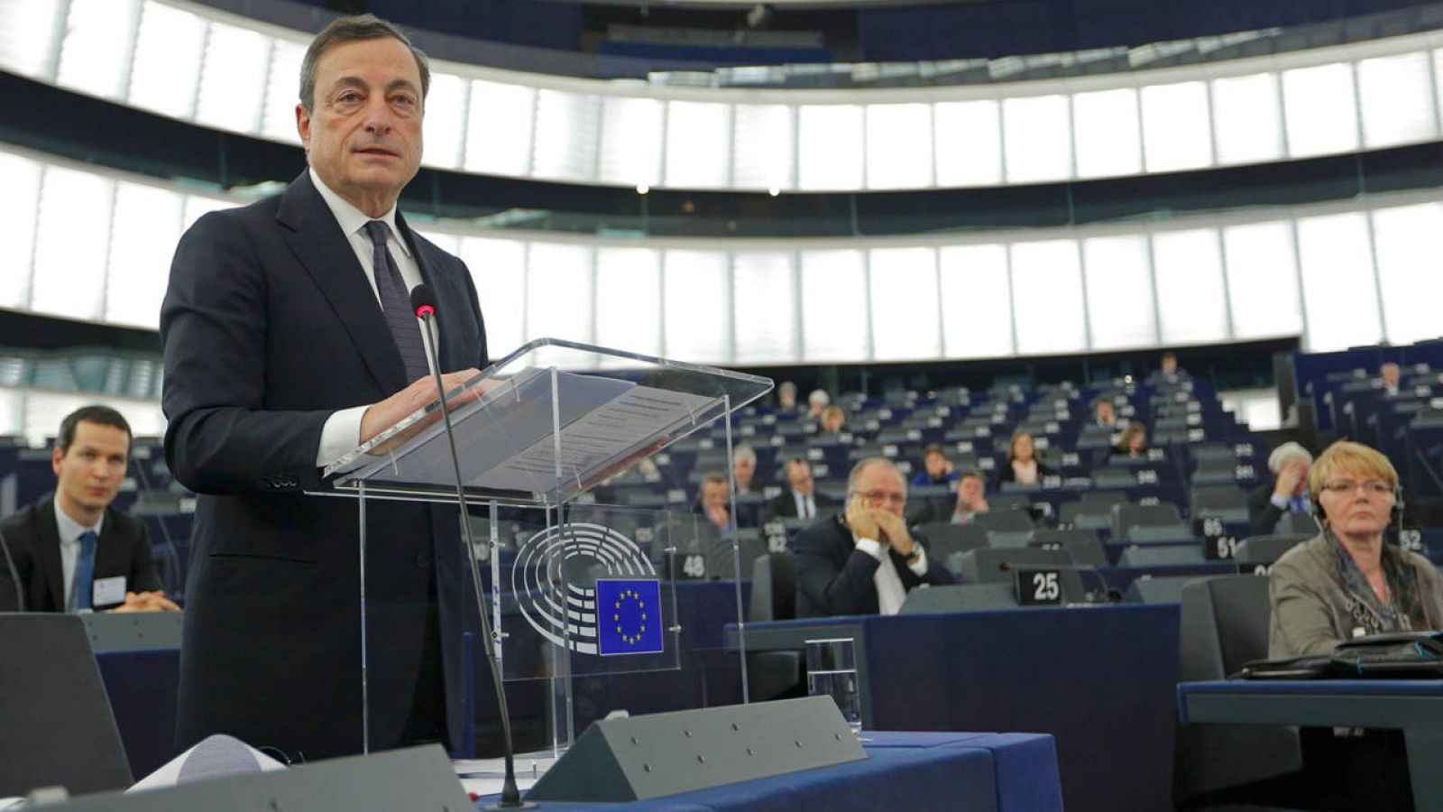 Mario Draghi en el Parlamento Europeo