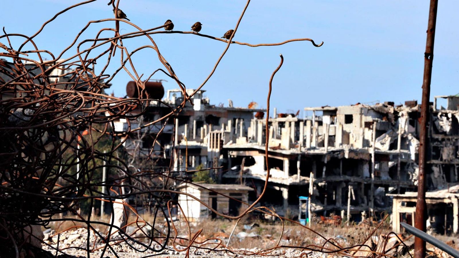 La ciudad de Homs, devastada por la guerra civil de Siria