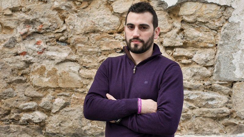 El secretario general de Podemos en Galicia, Breogán Riobóo