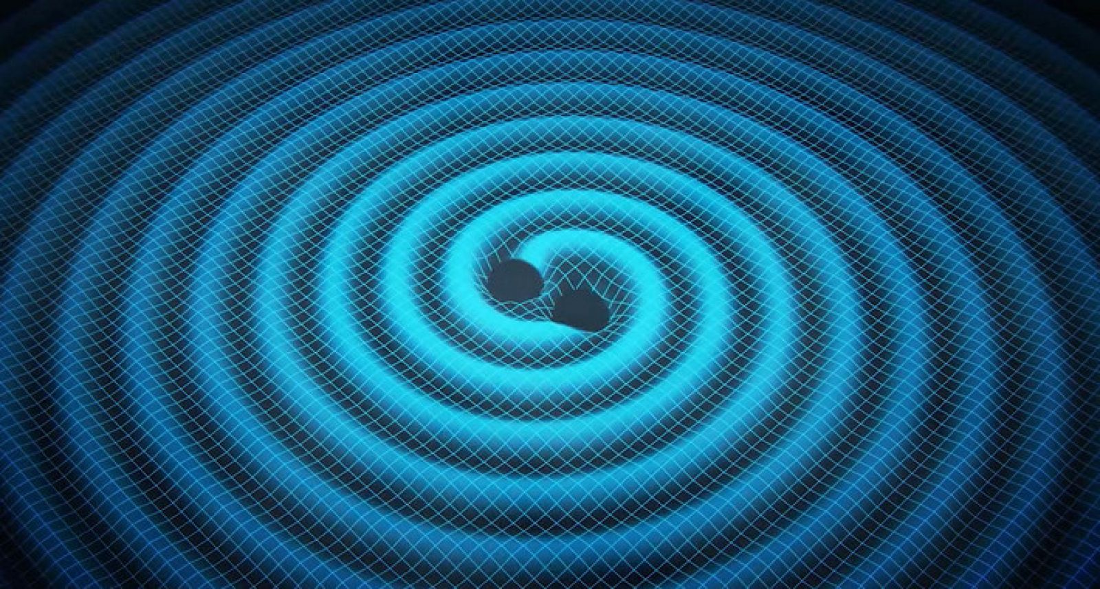 Las ondas gravitacionales son ondulaciones concéntricas que encogen y estiran la 'tela' del espacio-tiempo.
