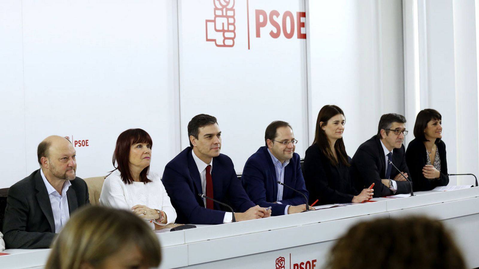 El secretario general del PSOE, Pedro Sánchez, en la reunión de la Comisión Ejecutiva Federal
