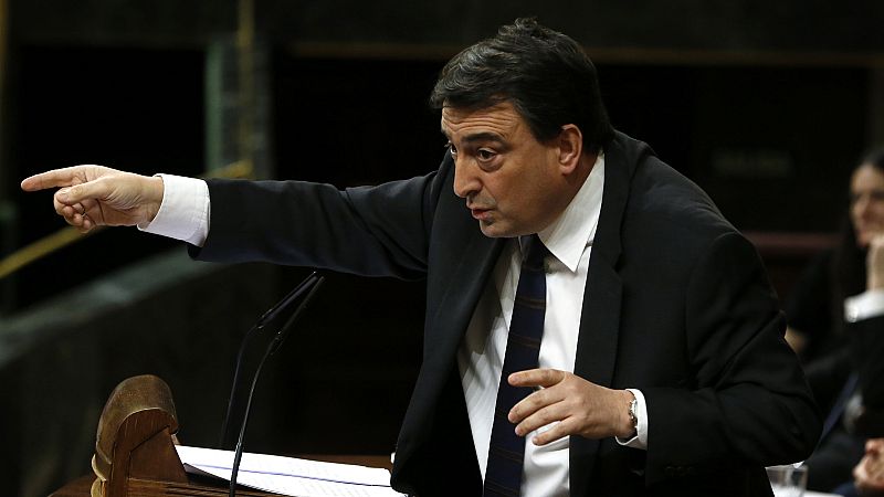 El portavoz del PNV en el Congreso, Aitor Esteban, durante su intervención