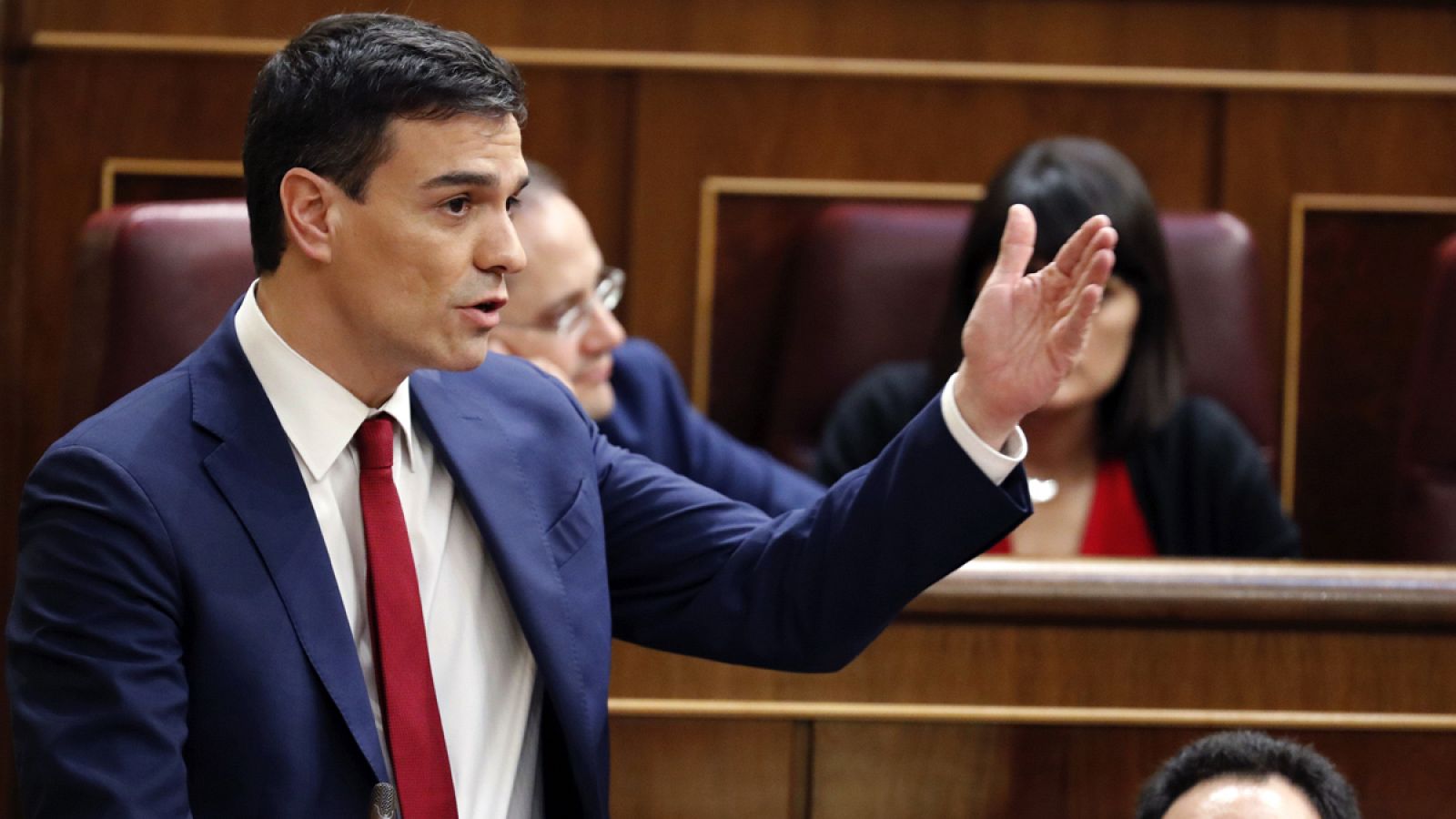 El candidato socialista a la investidura como presidente del Gobierno, Pedro Sánchez.