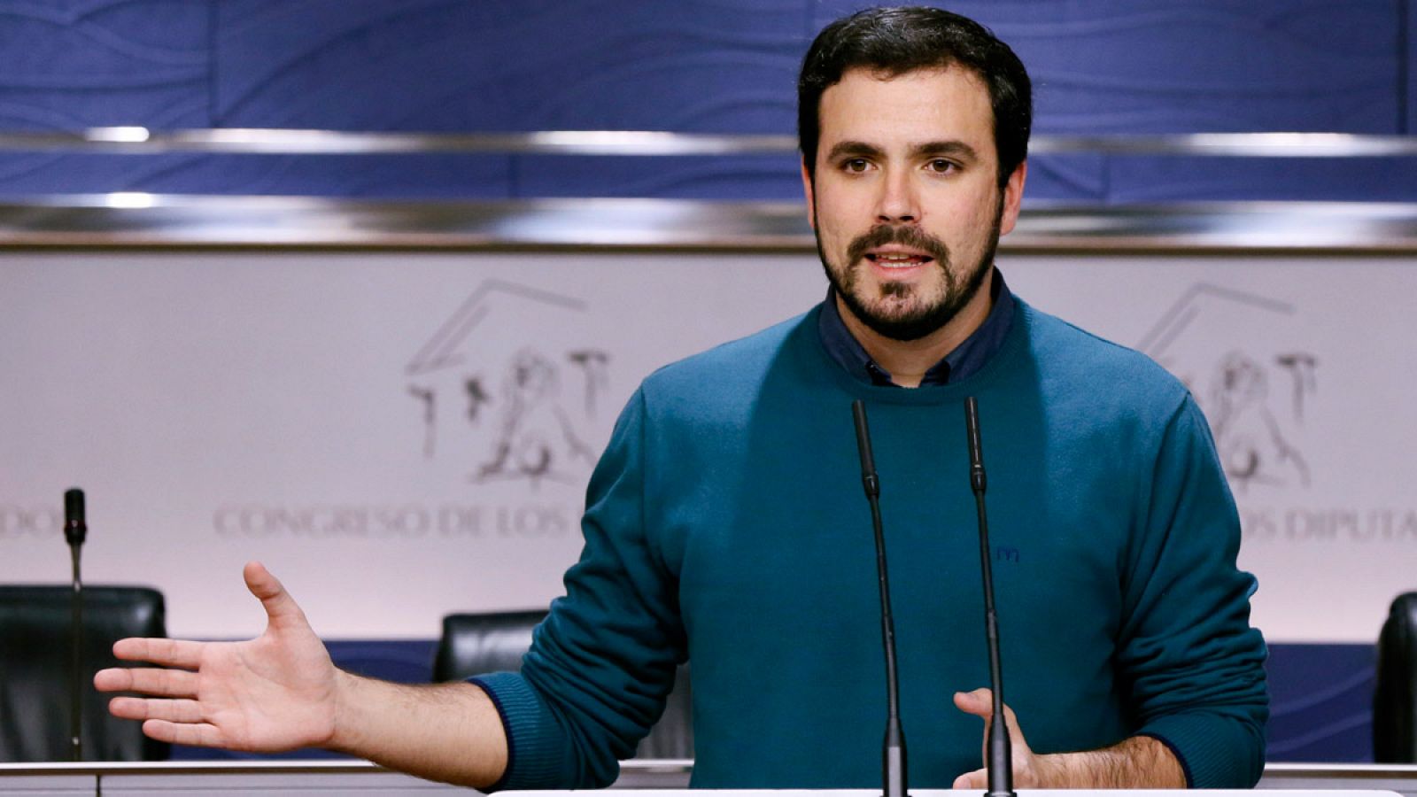 El portavoz de IU en el Congreso, Alberto Garzón