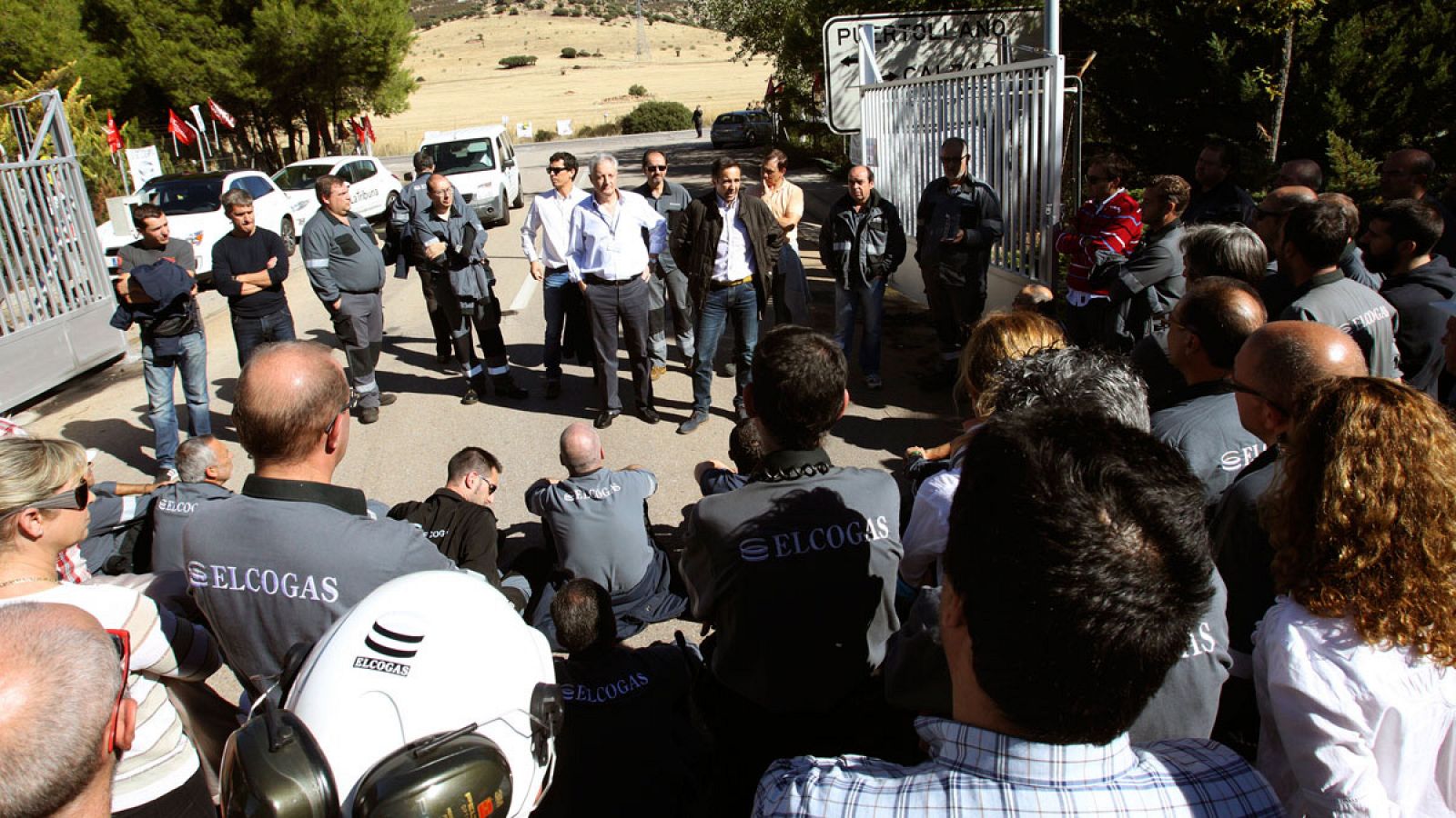 Reunión de los trabajadores de Elcogas en una imagen de archivo