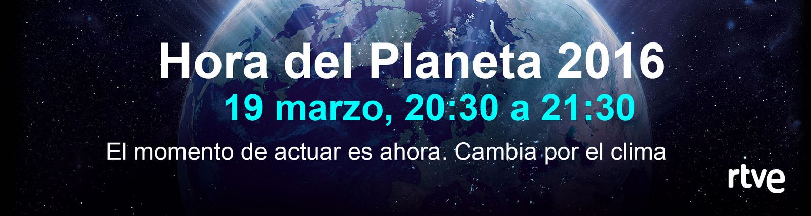 RTVE es medio oficial en España de 'La Hora del Planeta'