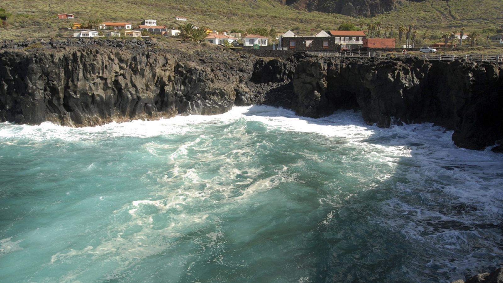 Las Puntas (Frontera), donde se puede apreciar una tonalidad verde en sus aguas.