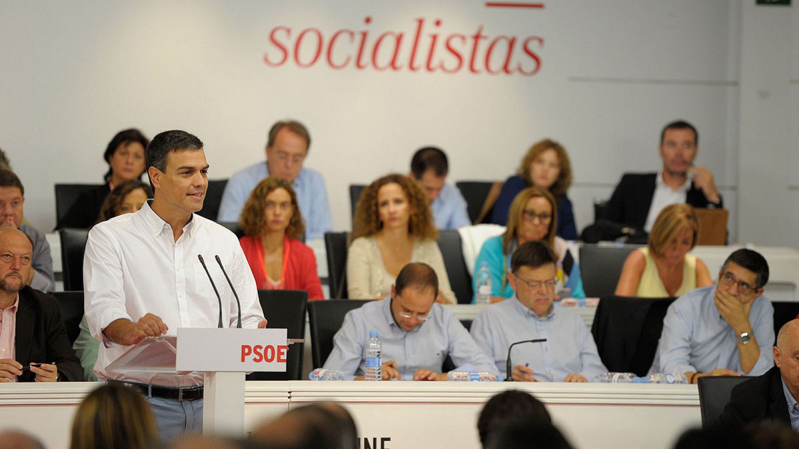 Pedro Sánchez en el Comité Federal del PSOE del pasado septiembre