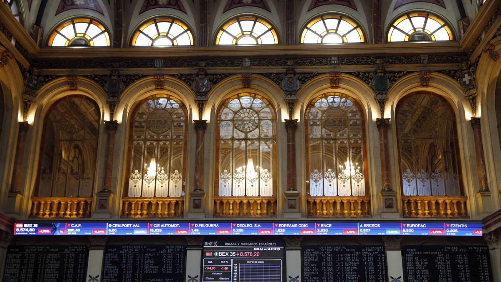 Interior del Palacio de la Bolsa de Madrid