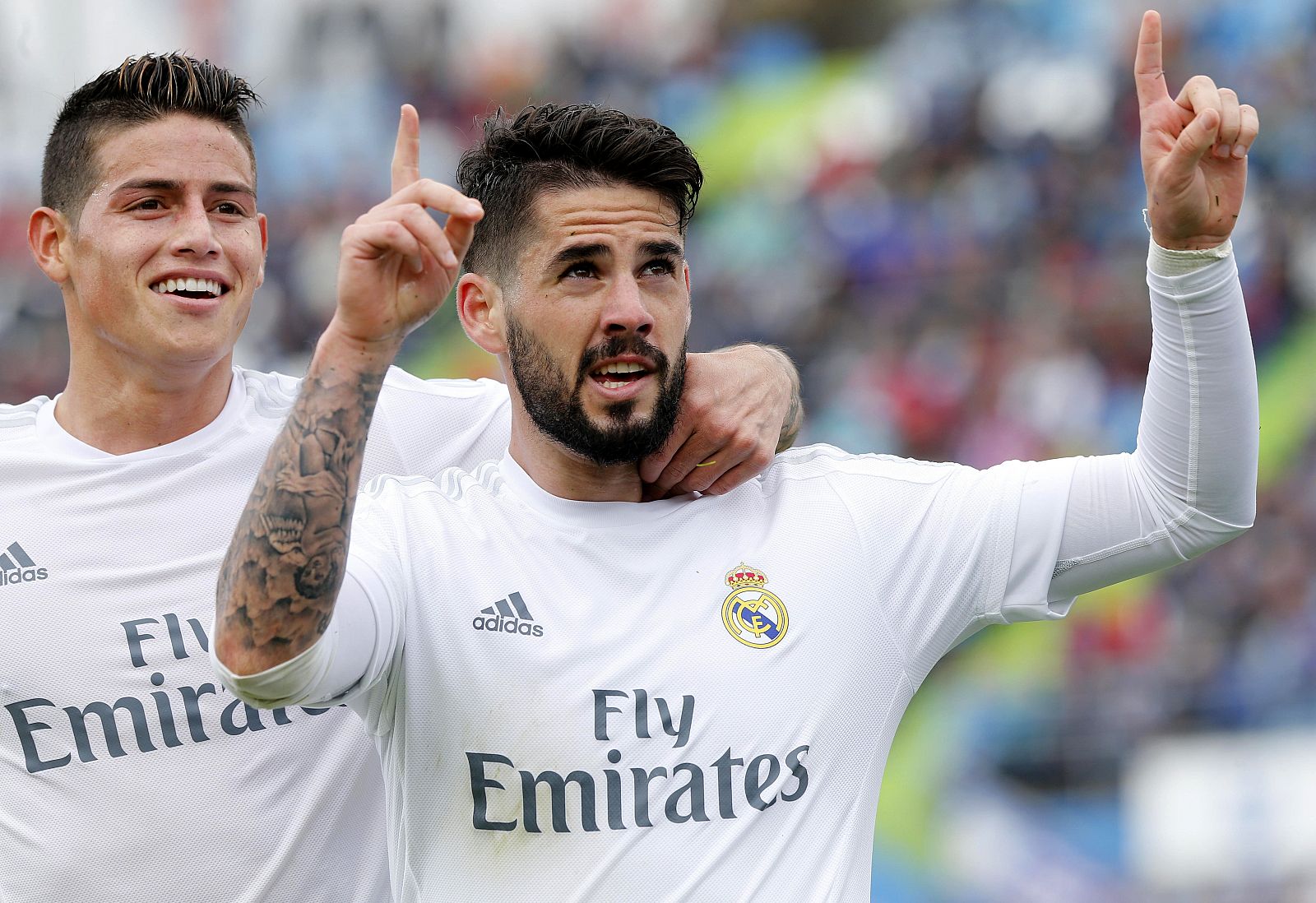 Isco celebra un gol ante el Getafe