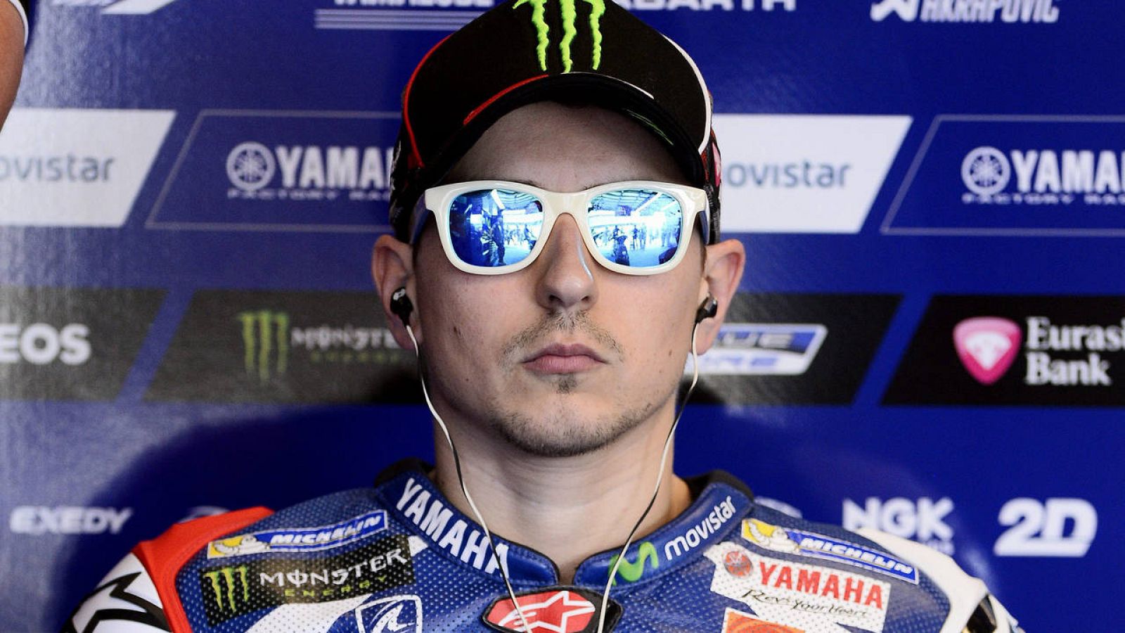 Jorge Lorenzo, en el box de Yamaha.