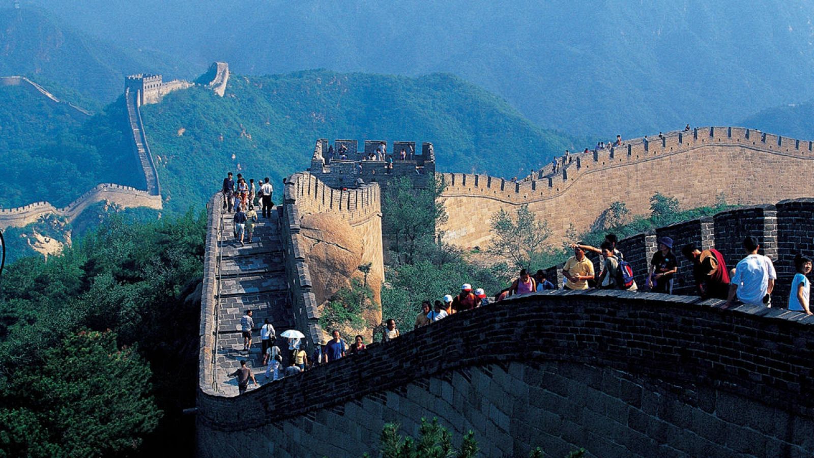 Turistas en la Gran Muralla China
