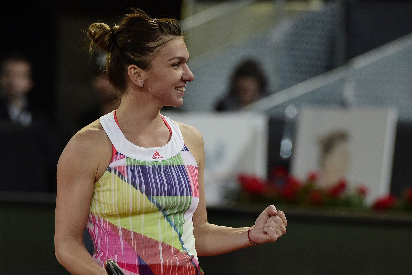 La tenista ruaman celebra su pase a la gran final.