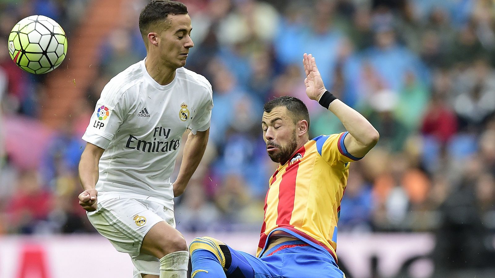 Lucas Vázquez, en el partido contra el Valencia.