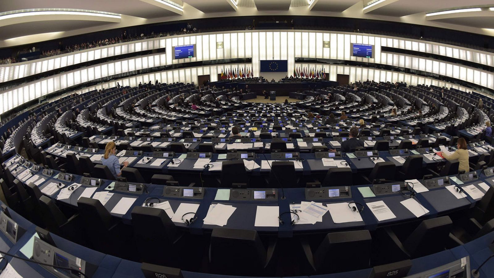 El Parlamento Europeo después de una votación