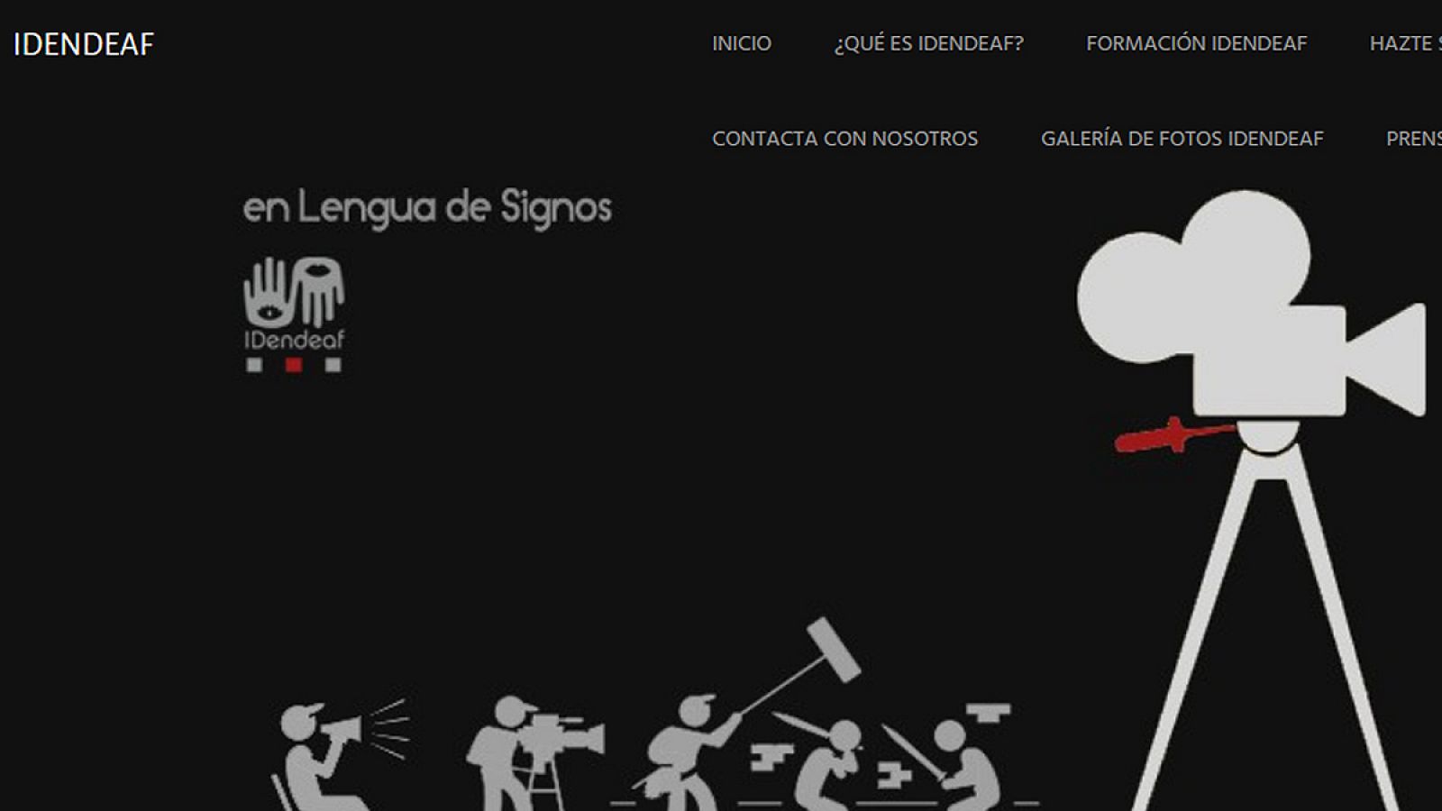 Imagen del portal de formación audiovisual en lenguaje de signos IDendeaf.
