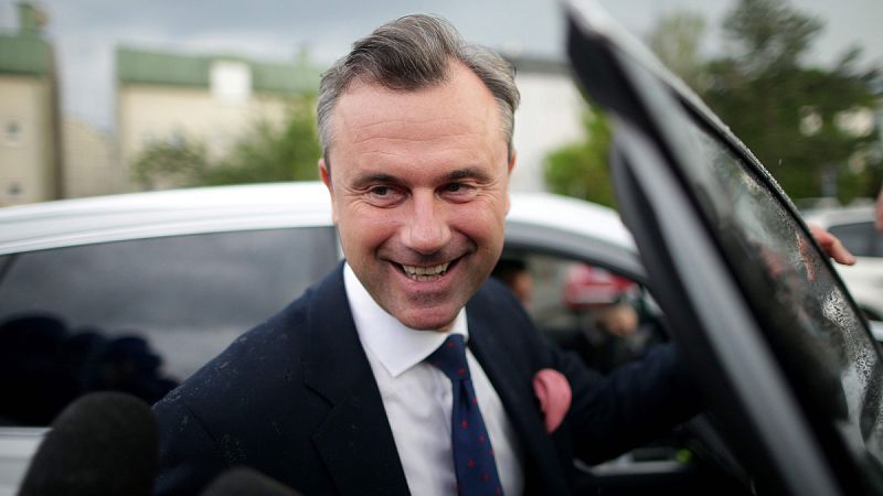 El candidato del FPÖ a la Presidencia de Austria, Norbert Hofer